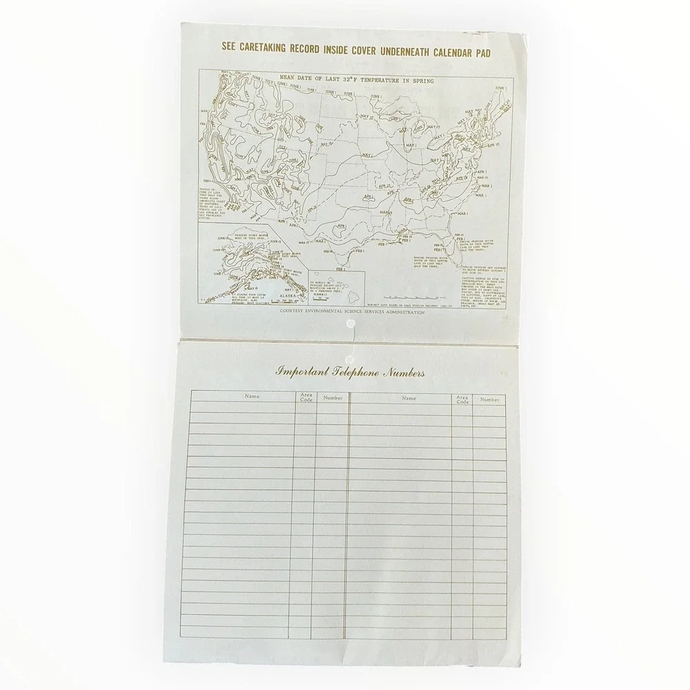 1970 Wendell Groth Insurance Advertising‎ Calendar Lincoln Nebraska Vintage